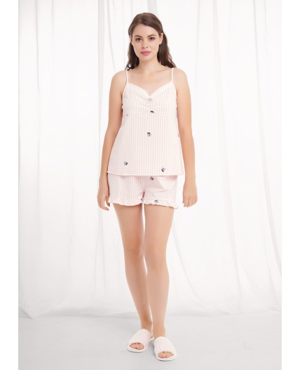 CLE LSET26-1210 Пижама жен. Жизель, св.розовый/белый