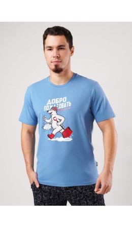 CLE MF450630 Футболка муж., т.голубой