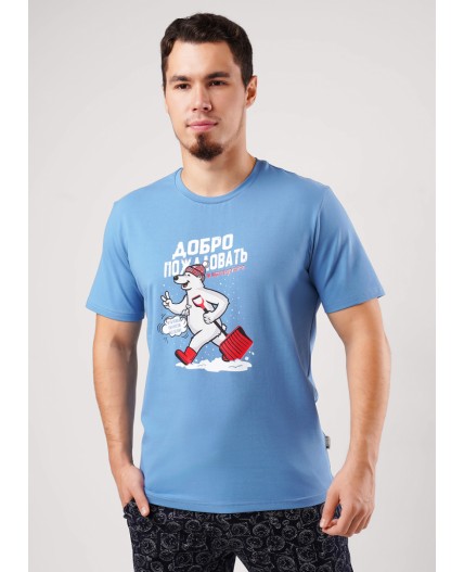 CLE MF450630 Футболка муж., т.голубой