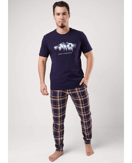 CLE MTR450621 Брюки муж., т.синий/белый