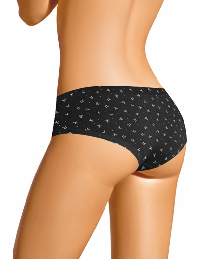 CLE SH1202/1 Трусы жен. Конфетти, чёрный/молочный