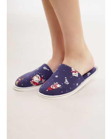 CLE SW15-1202C/1 Пантолеты жен. домаш. Конфетти, т.синий/красный