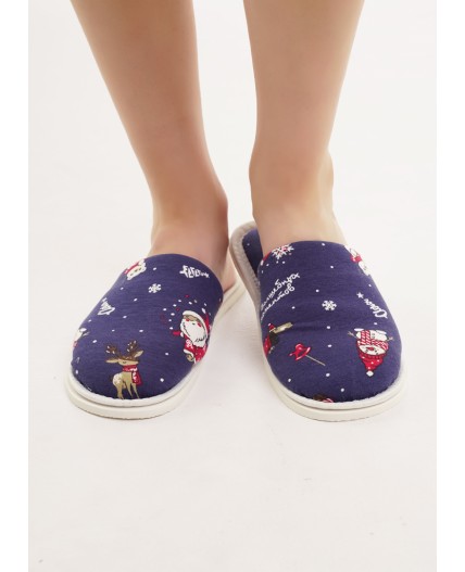 CLE SW15-1202C/1 Пантолеты жен. домаш. Конфетти, т.синий/красный