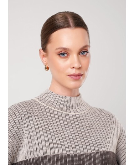 CLE Джемпер жен. 154597/192ак, меланж бежевый