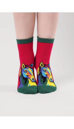 CLE Носки дет.С4554 16-18,18-20 НГ хл+эл, красный