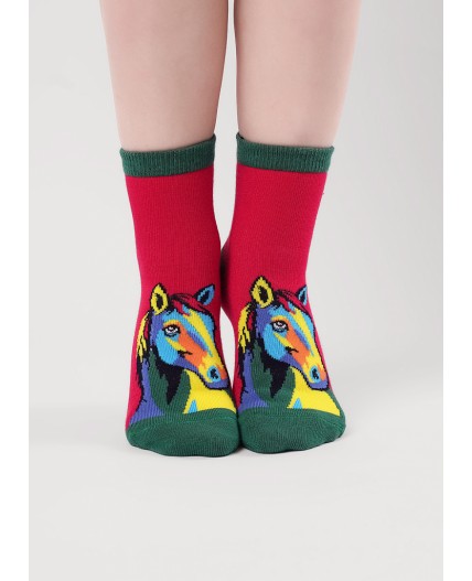 CLE Носки дет.С4554 16-18,18-20 НГ хл+эл, красный