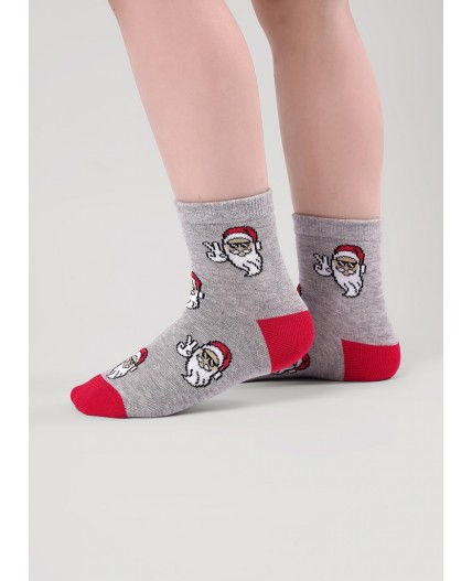 CLE Носки дет.С4562 16-18,18-20 НГ хл+эл, меланж серый