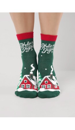 CLE Носки жен.Д2562 НГ хл+эл, зелёный