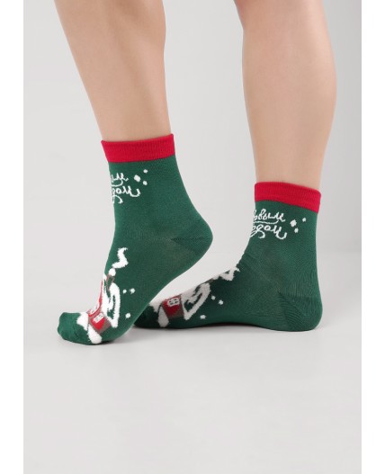 CLE Носки жен.Д2562 НГ хл+эл, зелёный