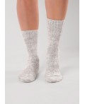 CLE Носки жен.Д688Ш акрил альпака, меланж св.серый