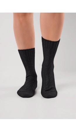 CLE Носки жен.Д688Ш акрил альпака, чёрный