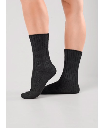 CLE Носки жен.Д688Ш акрил альпака, чёрный