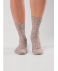 CLE Носки жен.Д688Ш акрил альпака, бежевый