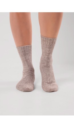 CLE Носки жен.Д688Ш акрил альпака, бежевый
