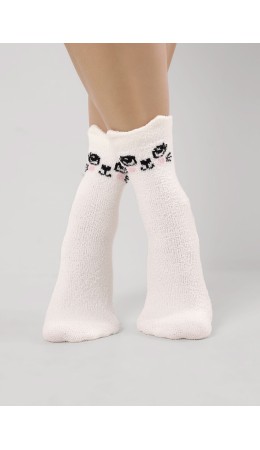 CLE Носки жен.Д966Т НГ травка, молочный