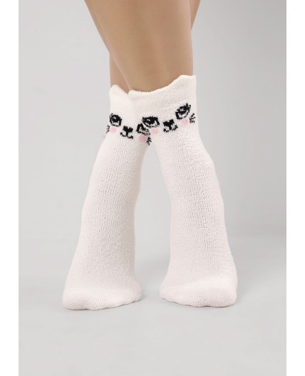 CLE Носки жен.Д966Т НГ травка, молочный