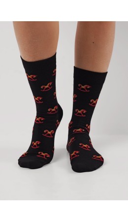 CLE Носки муж.К6555Л НГ хл+эл, чёрный