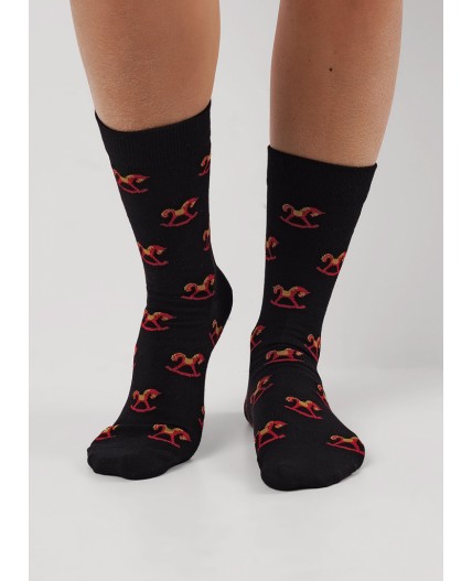 CLE Носки муж.К6555Л НГ хл+эл, чёрный