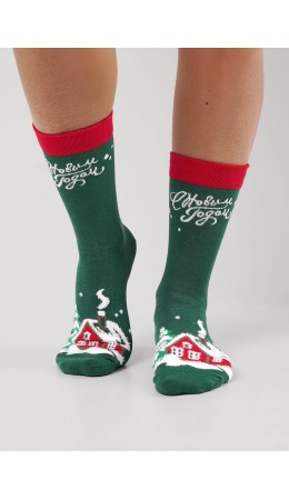 CLE Носки муж.К6556Л НГ хл+эл, зелёный