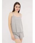 CLE LSET30-025 Пижама жен. База кашкорсе, меланж серый
