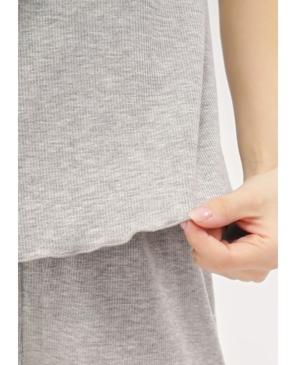 CLE LSET30-025 Пижама жен. База кашкорсе, меланж серый