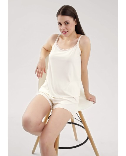 CLE LSET30-025 Пижама жен. База кашкорсе, молочный