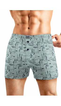 CLE MBX451731 Трусы муж., св.зелёный/т.серый