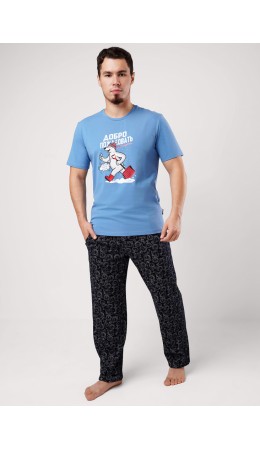 CLE MTR450611 Брюки муж., т.синий/серый