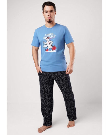 CLE MTR450611 Брюки муж., т.синий/серый