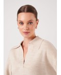 CLE Джемпер жен. 154598/192ак, меланж бежевый