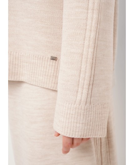 CLE Джемпер жен. 154598/192ак, меланж бежевый