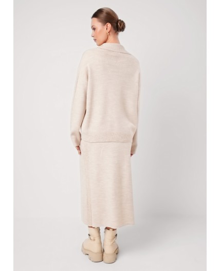 CLE Джемпер жен. 154598/192ак, меланж бежевый