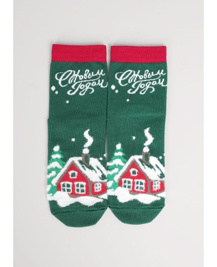 CLE Носки дет.С4563 12-14,14-16 НГ хл+эл, зелёный