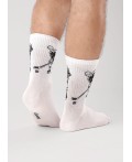 CLE Носки муж.К6535Л спорт хл+эл, белый