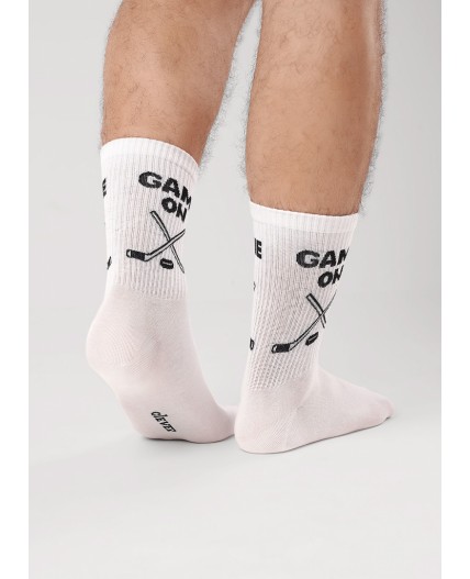 CLE Носки муж.К6536Л спорт хл+эл, белый