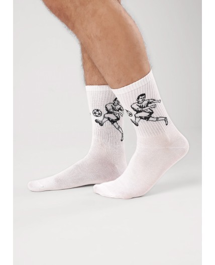 CLE Носки муж.К6537Л спорт хл+эл, белый