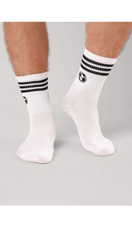 CLE Носки муж.К6538Л спорт хл+эл, белый