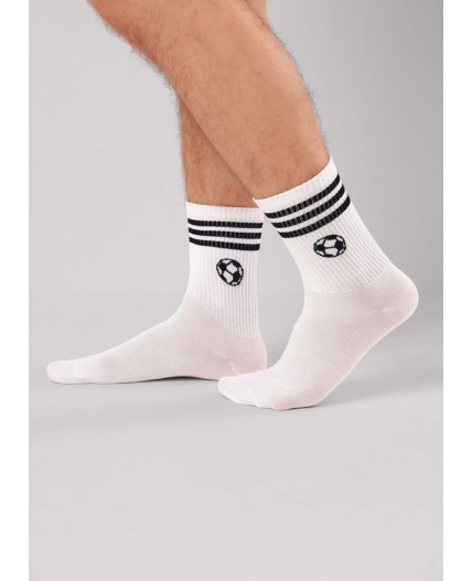 CLE Носки муж.К6538Л спорт хл+эл, белый