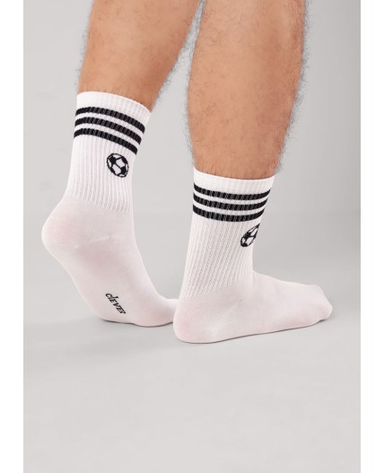 CLE Носки муж.К6538Л спорт хл+эл, белый