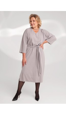 CLE Платье жен. 157035/193я, серый/серебристый