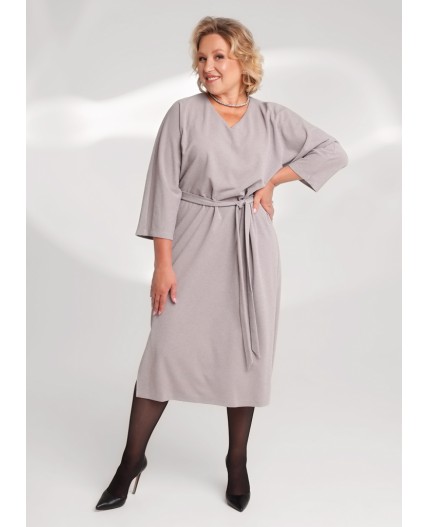 CLE Платье жен. 157035/193я, серый/серебристый