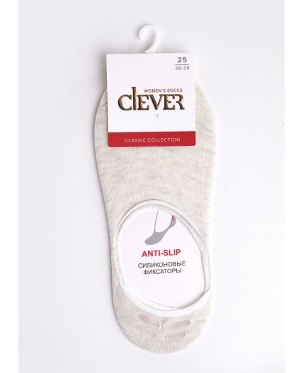 CLE Подследники жен.P200 х/б, меланж св.бежевый