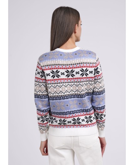 CLE LF14-1142 вяз Джемпер жен. Снежный вайб, молочный/бежевый