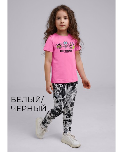 CLE Брюки дев 903633гн, белый/чёрный