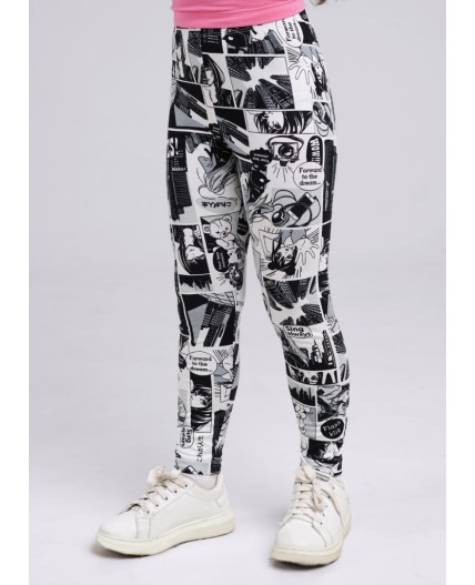 CLE Брюки дев 903633гн, белый/чёрный