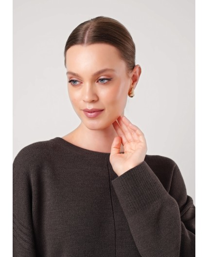 CLE Джемпер жен. 154595/192ак, меланж коричневый