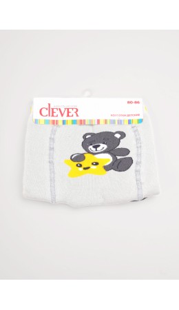 CLE Колготки дет.КД203 68-86 ясли плюш, св.серый