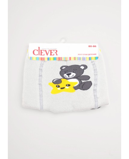 CLE Колготки дет.КД203 68-86 ясли плюш, св.серый
