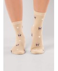 CLE Носки жен.Д2520 моккачино хл+эл, бежевый