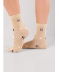 CLE Носки жен.Д2520 моккачино хл+эл, бежевый